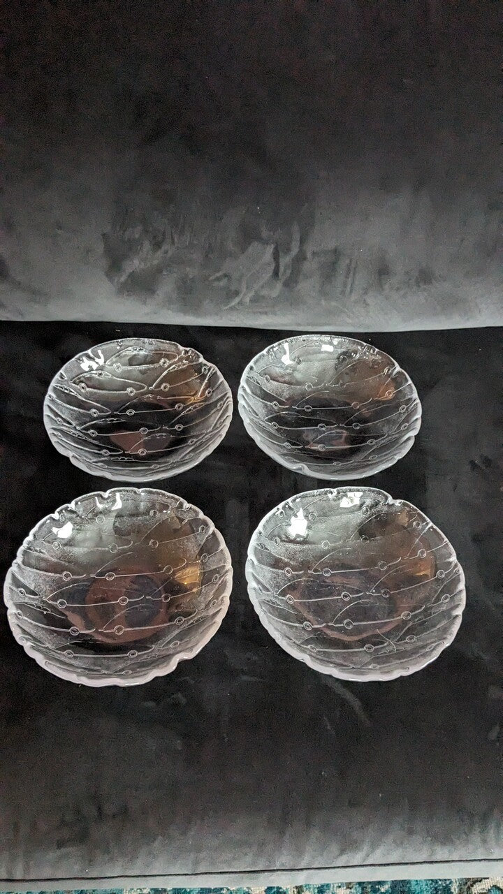 2000s Kosta Boda "Fast Food" Glass Plates by Olle Brozen - Set of 5