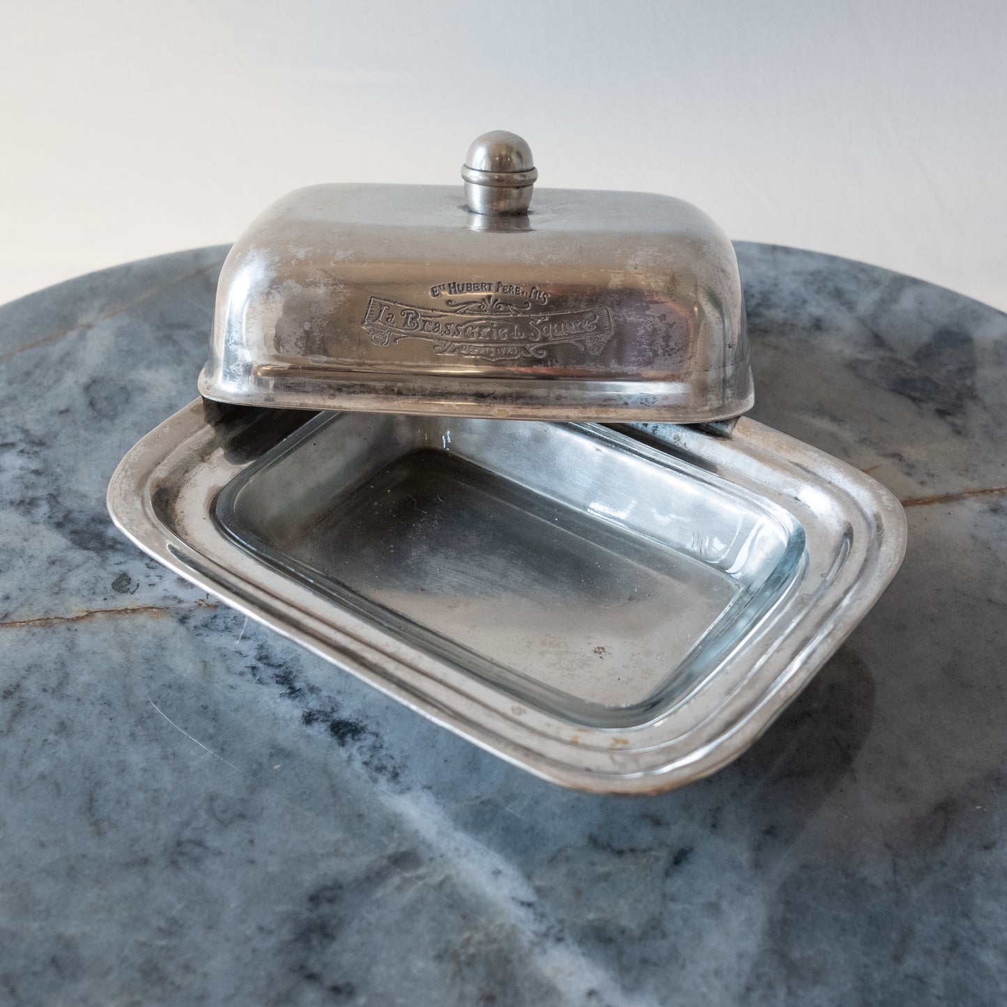 La Brasserie du Square French Silverplated Butter Dish