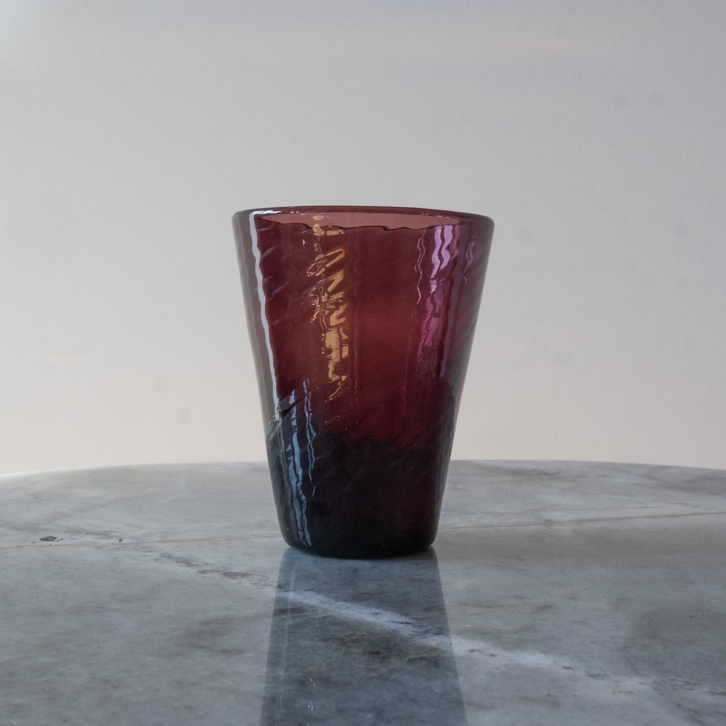 Vintage Amethyst Glass Tumblers (set of 4)