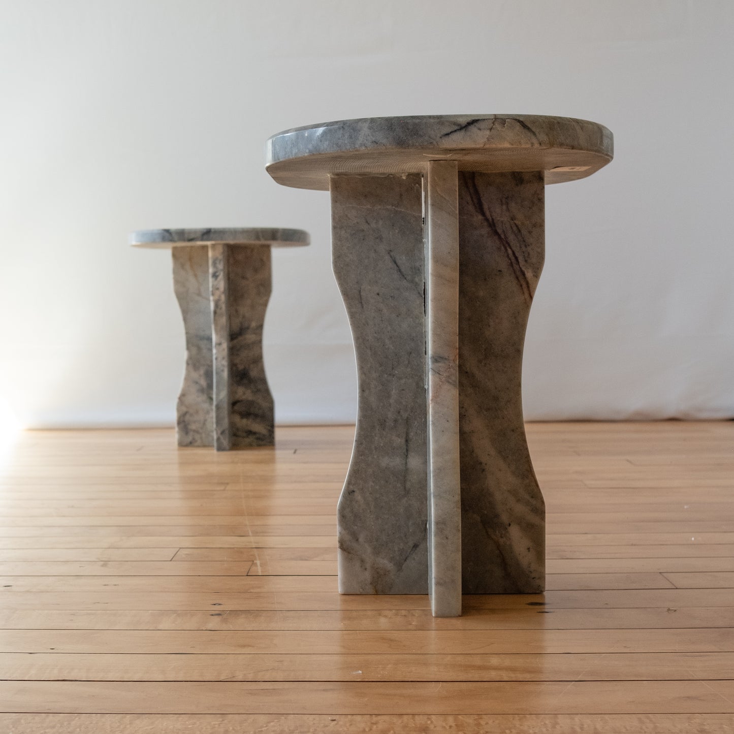 Blue Marble Side Table