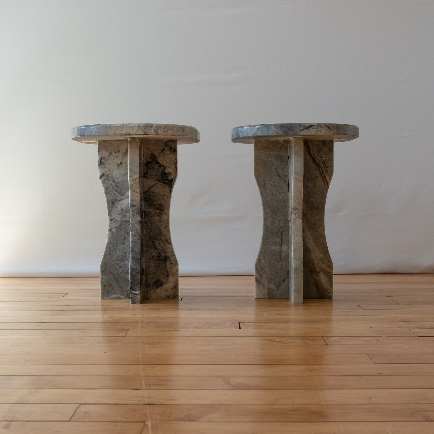 Blue Marble Side Table