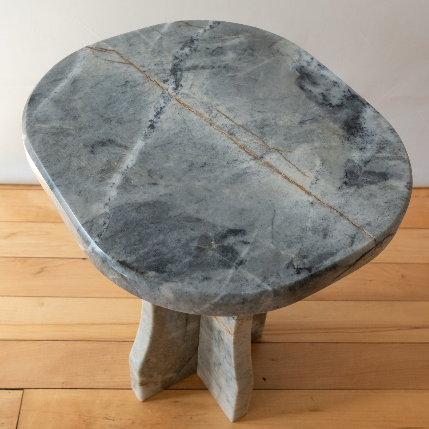 Blue Marble Side Table