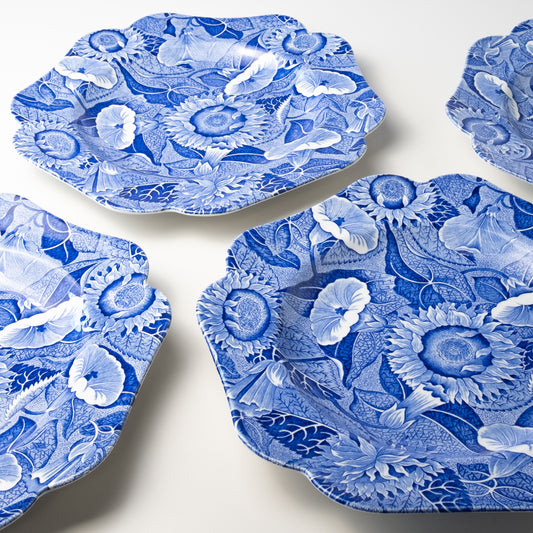 Spode Sunflower Luncheon Plates (The Blue Room Collection)