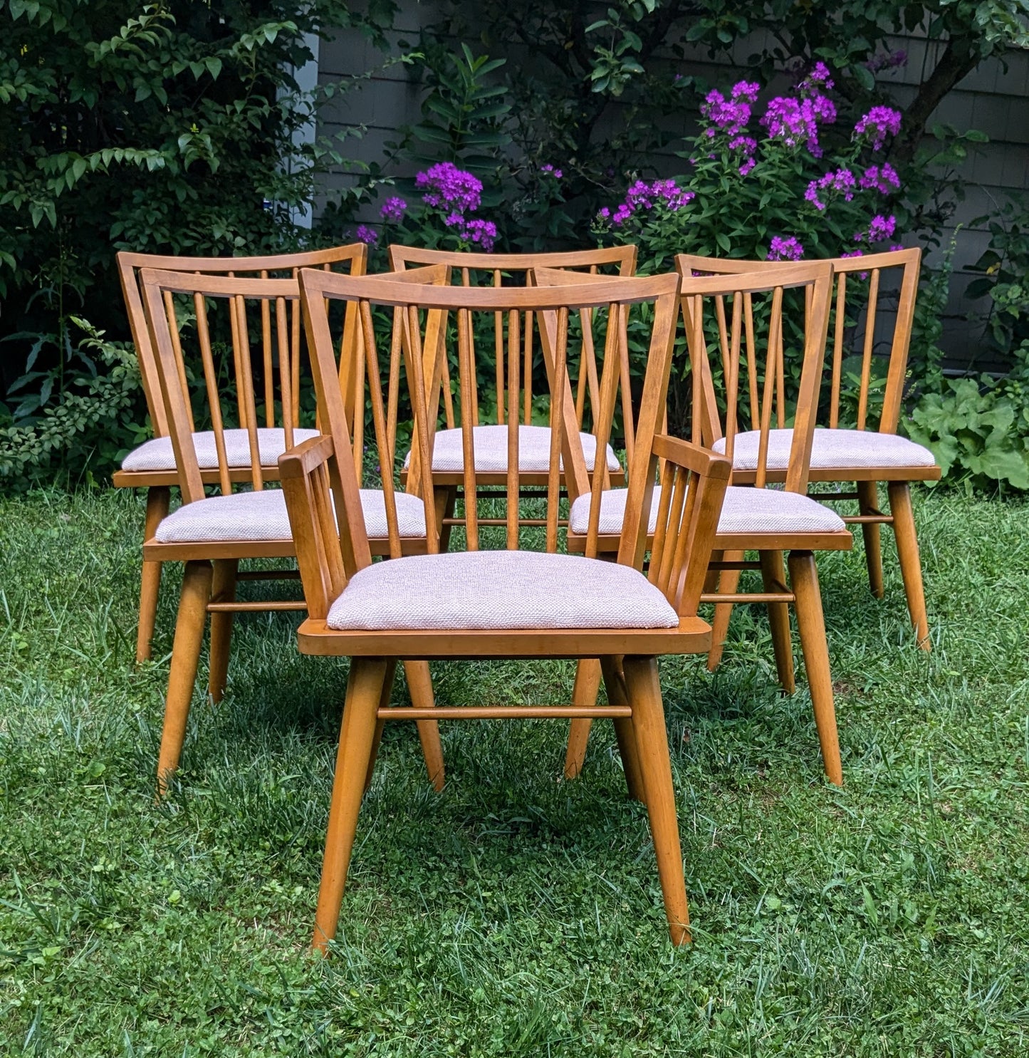 Leslie Diamond for Conant Ball Birch Dining Chairs
