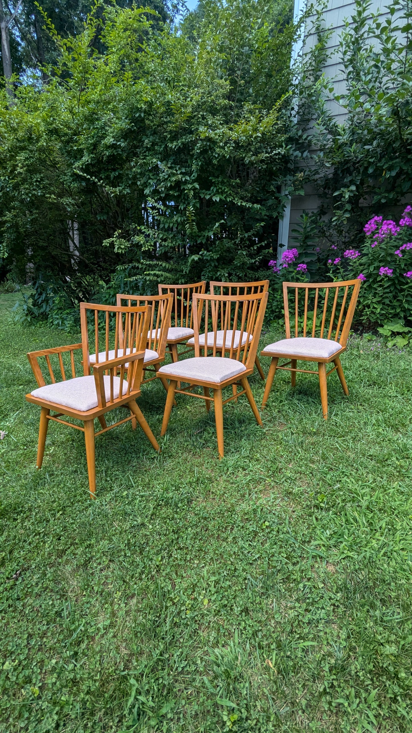 Leslie Diamond for Conant Ball Birch Dining Chairs