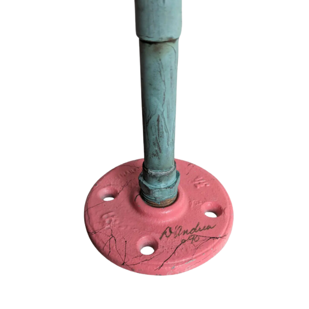 1990s Painted Industrial Pipe Candleholders (set of 3)