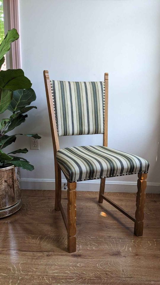 Set of (5) Danish Modern Oak Dining Chairs in Manner of Henning Kjaernulf