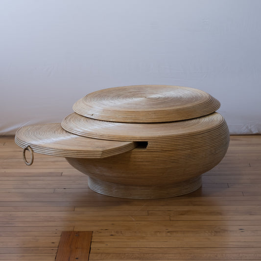 Pencil Reed Coffee Table in the style of Gabriella Crespi