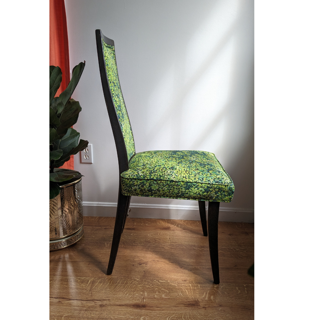 Harvey Probber Green Foliage Dining Chairs (set of 4) A