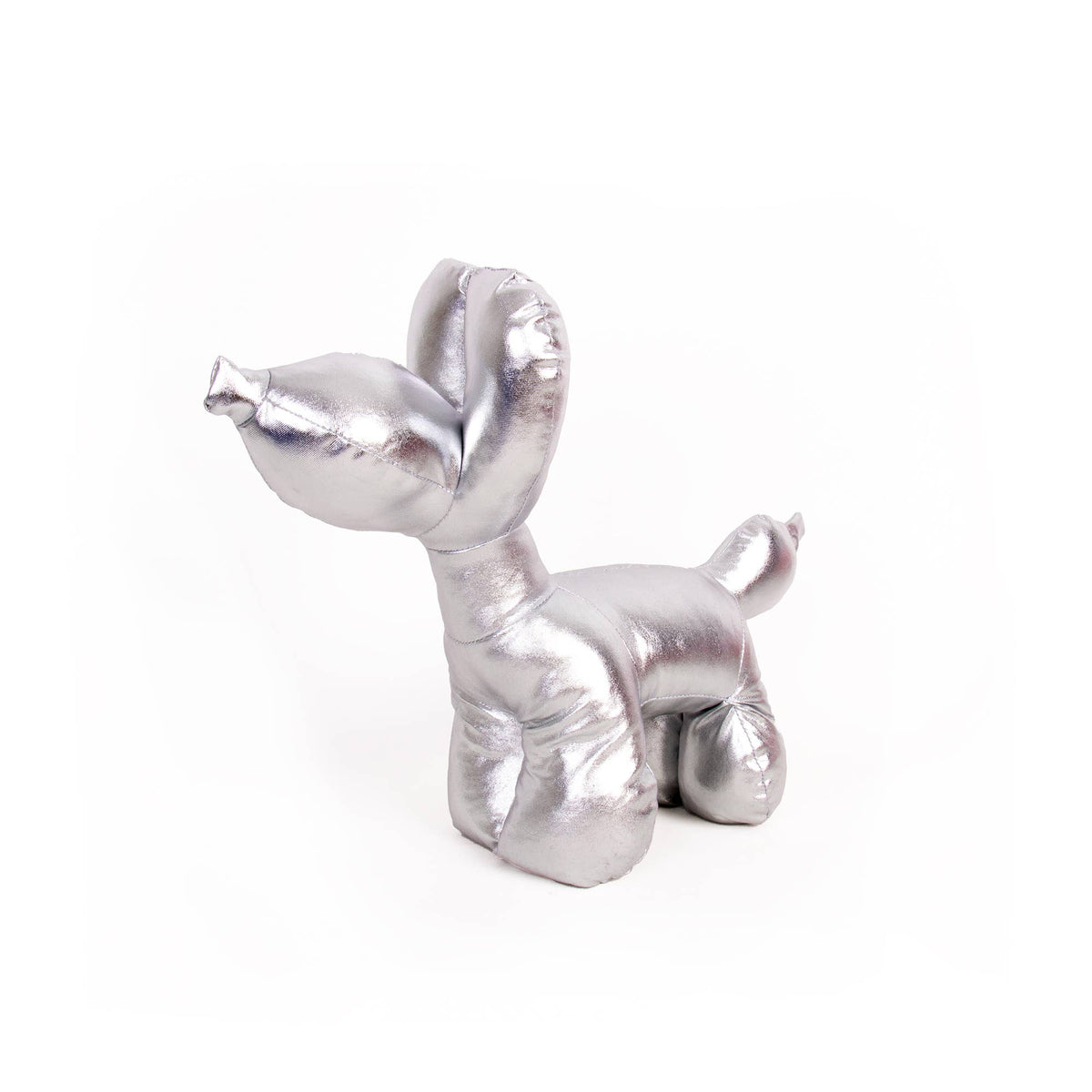 SILVER  BALLOON DOG DOORSTOP