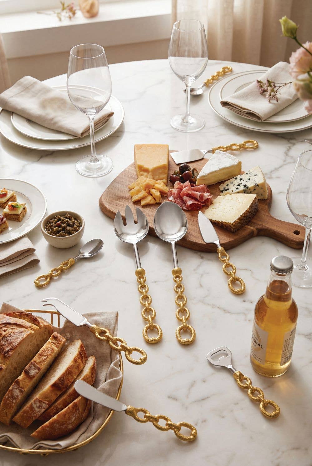 Gold Chain Stainless Steel Fork Set