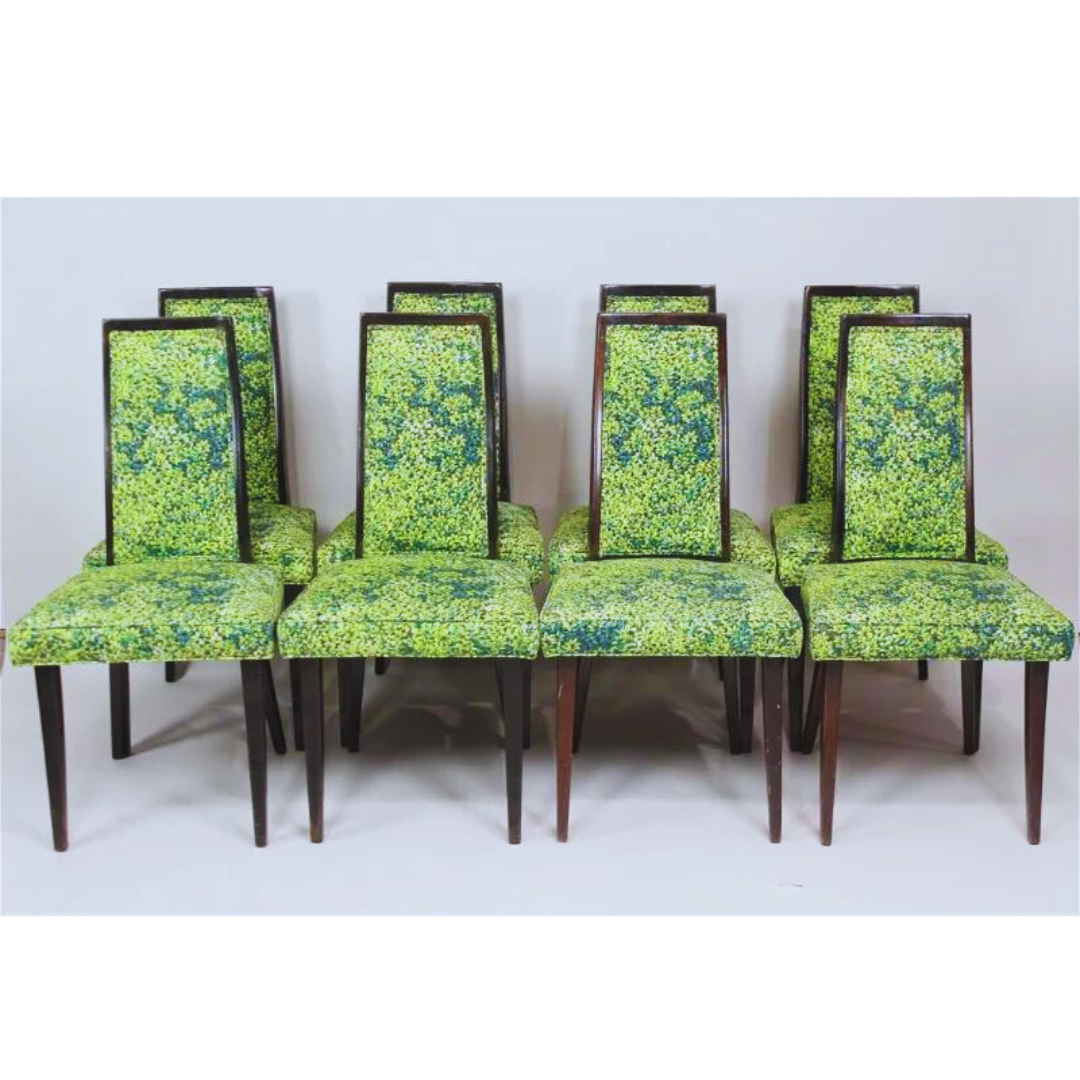 Harvey Probber Green Foliage Dining Chairs (set of 4) A