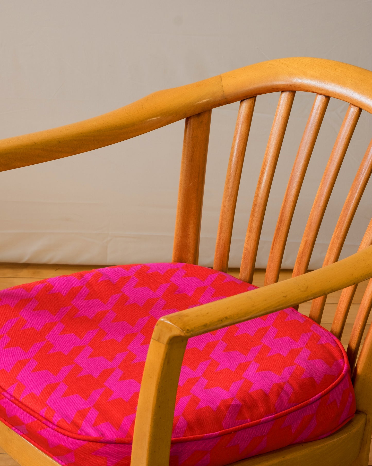 Houndstooth Sylve Stenqvist for Ope Beech 'Classic" chairs (pair)