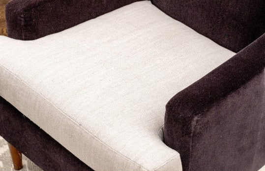 Pair of Mid-Century Two Tone Upholstered Club Chairs