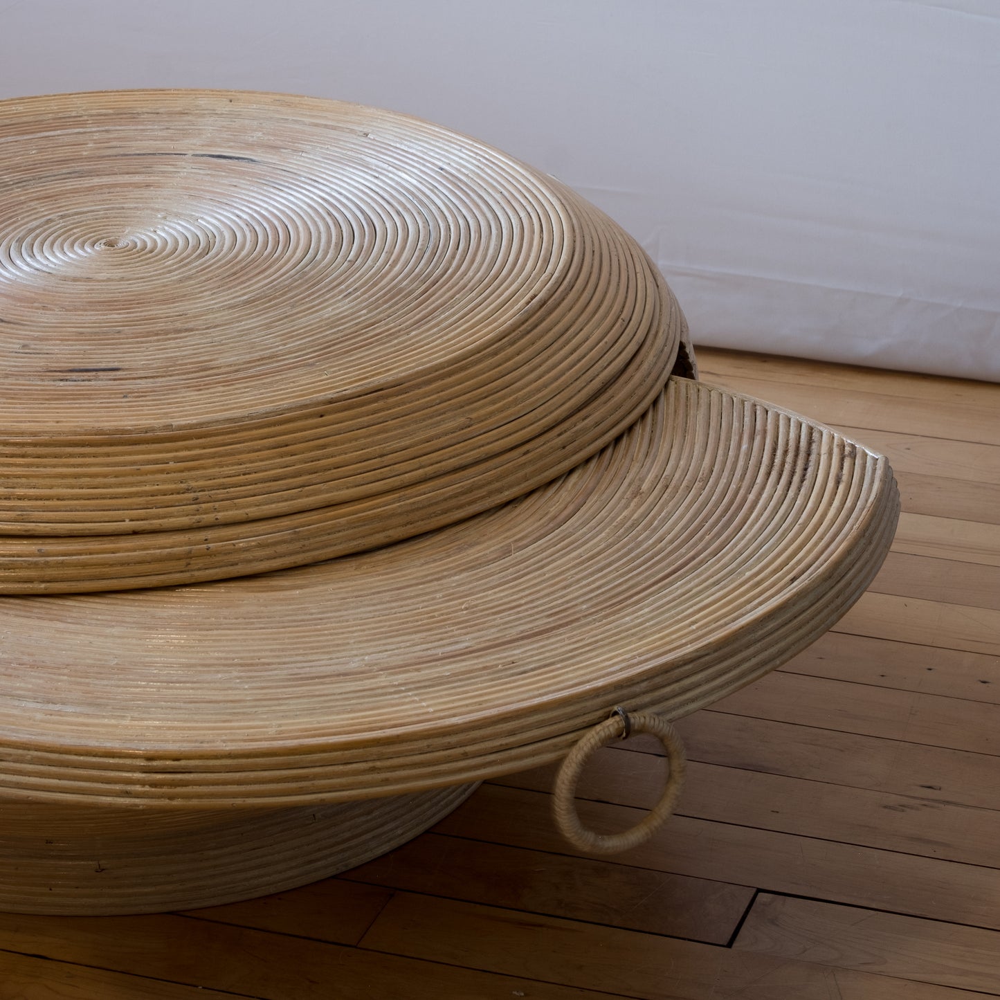 Pencil Reed Coffee Table in the style of Gabriella Crespi