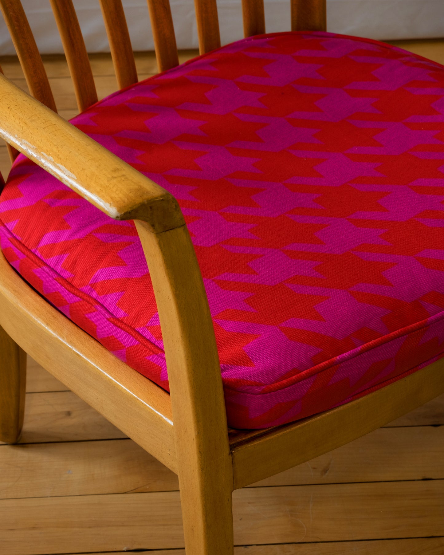 Houndstooth Sylve Stenqvist for Ope Beech 'Classic" chairs (pair)