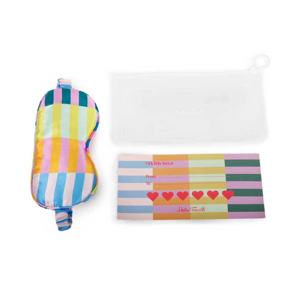 MULTICOLOR STRIPED EYE MASK