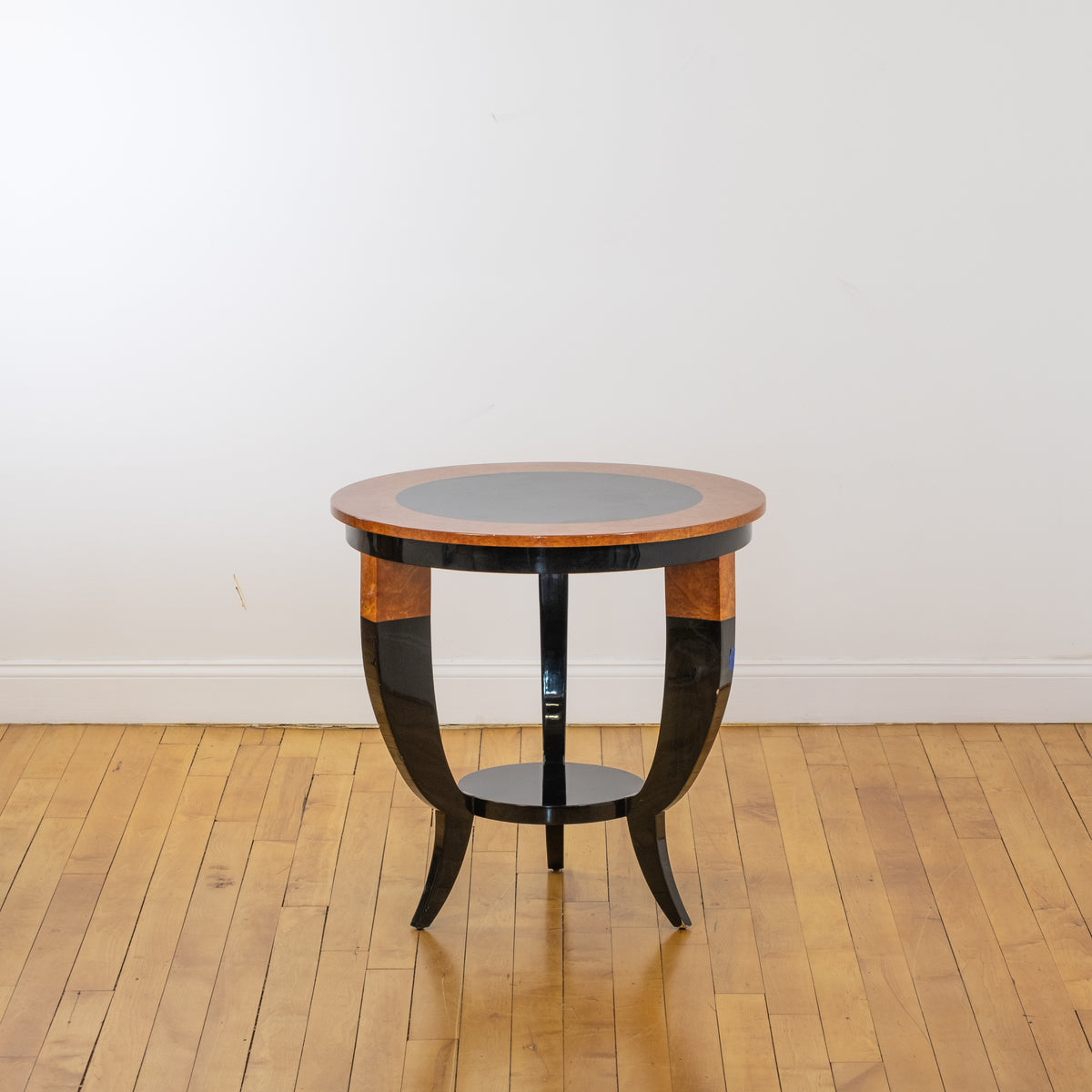 Enrique Garces 1990s Burl and Black Lacquered Columbian Table Set