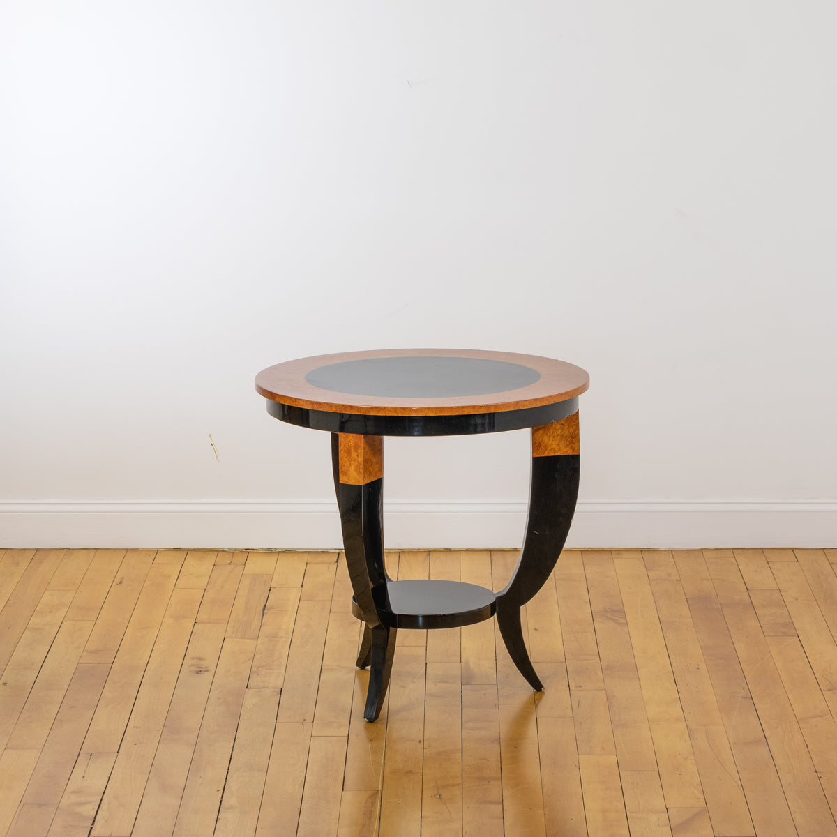 Enrique Garces 1990s Burl and Black Lacquered Columbian Table Set
