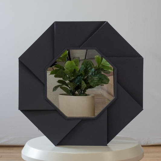 Custom Hexagonal Mirror in Blackberry
