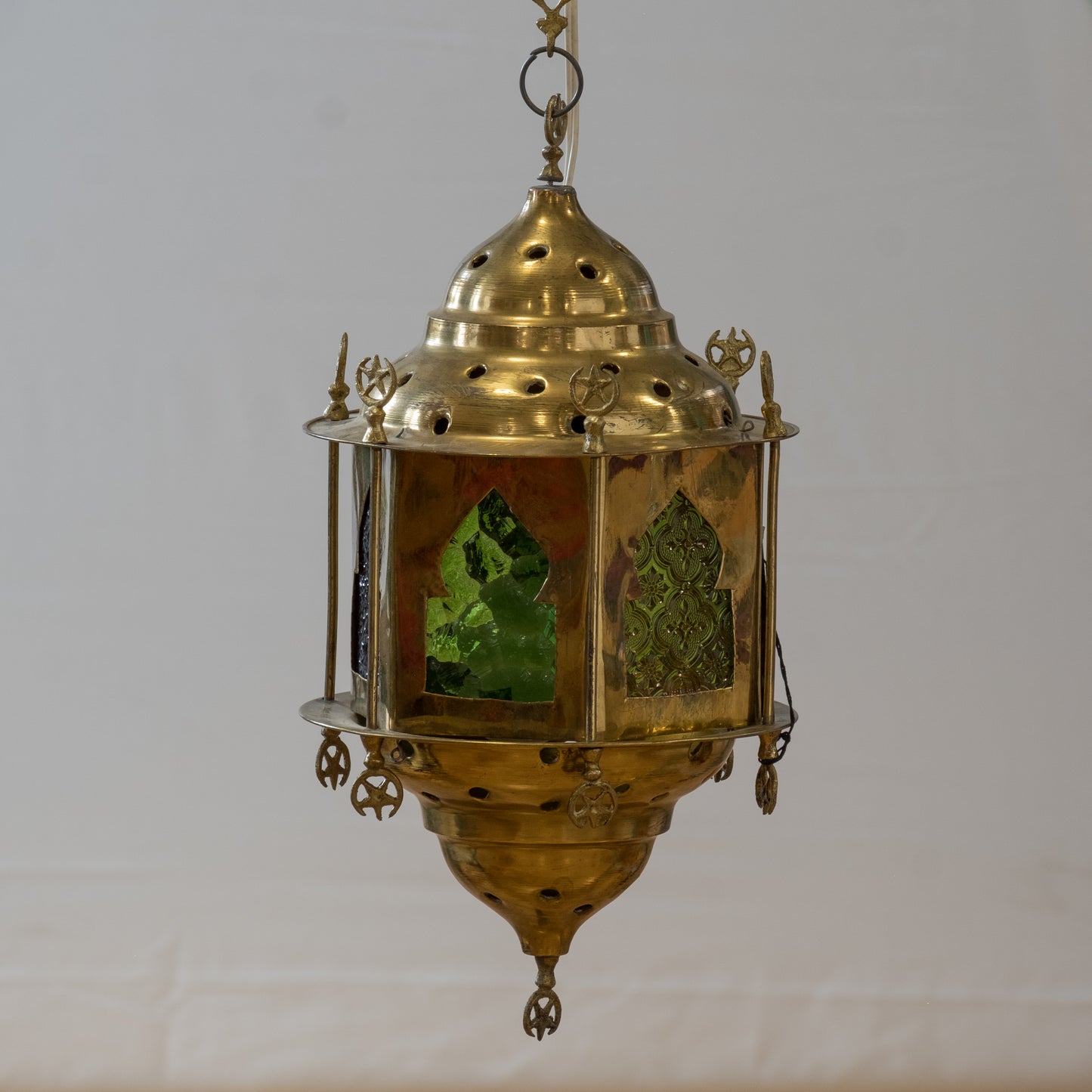 Moroccan Style Midcentury Lantern Light by Sarna Brass