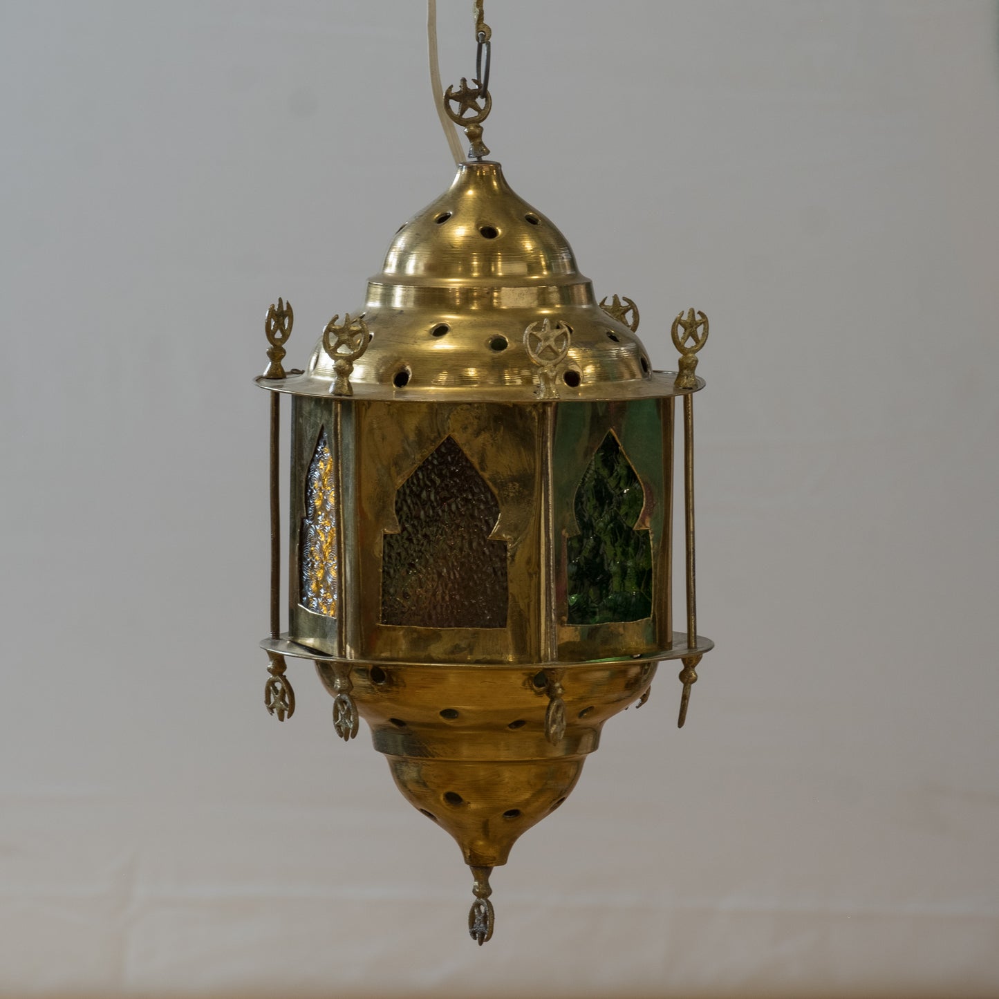 Moroccan Style Midcentury Lantern Light by Sarna Brass