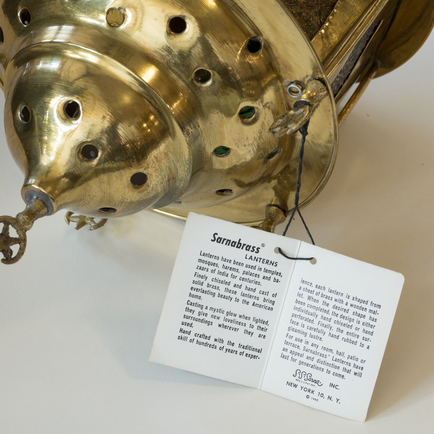 Moroccan Style Midcentury Lantern Light by Sarna Brass
