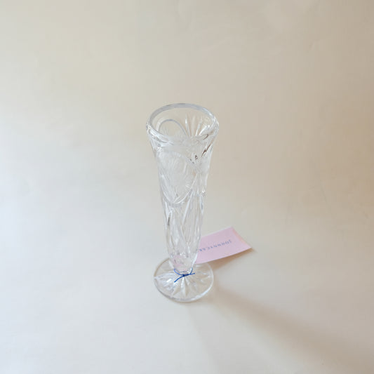 Vintage Etched Wedding Champagne Glasses / Newlywed Toasting Flutes