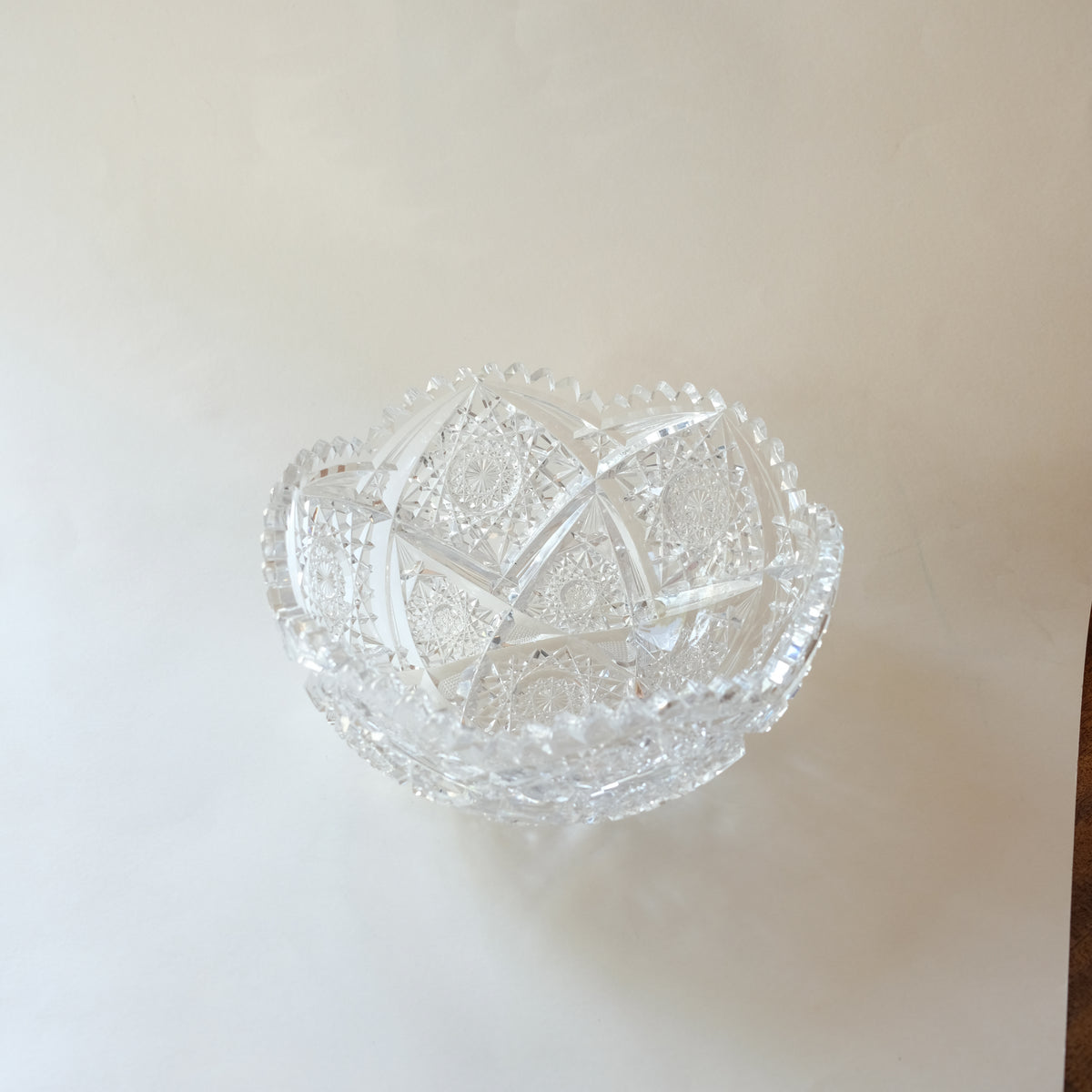 Decorative Cut Crystal Monteith Bowl