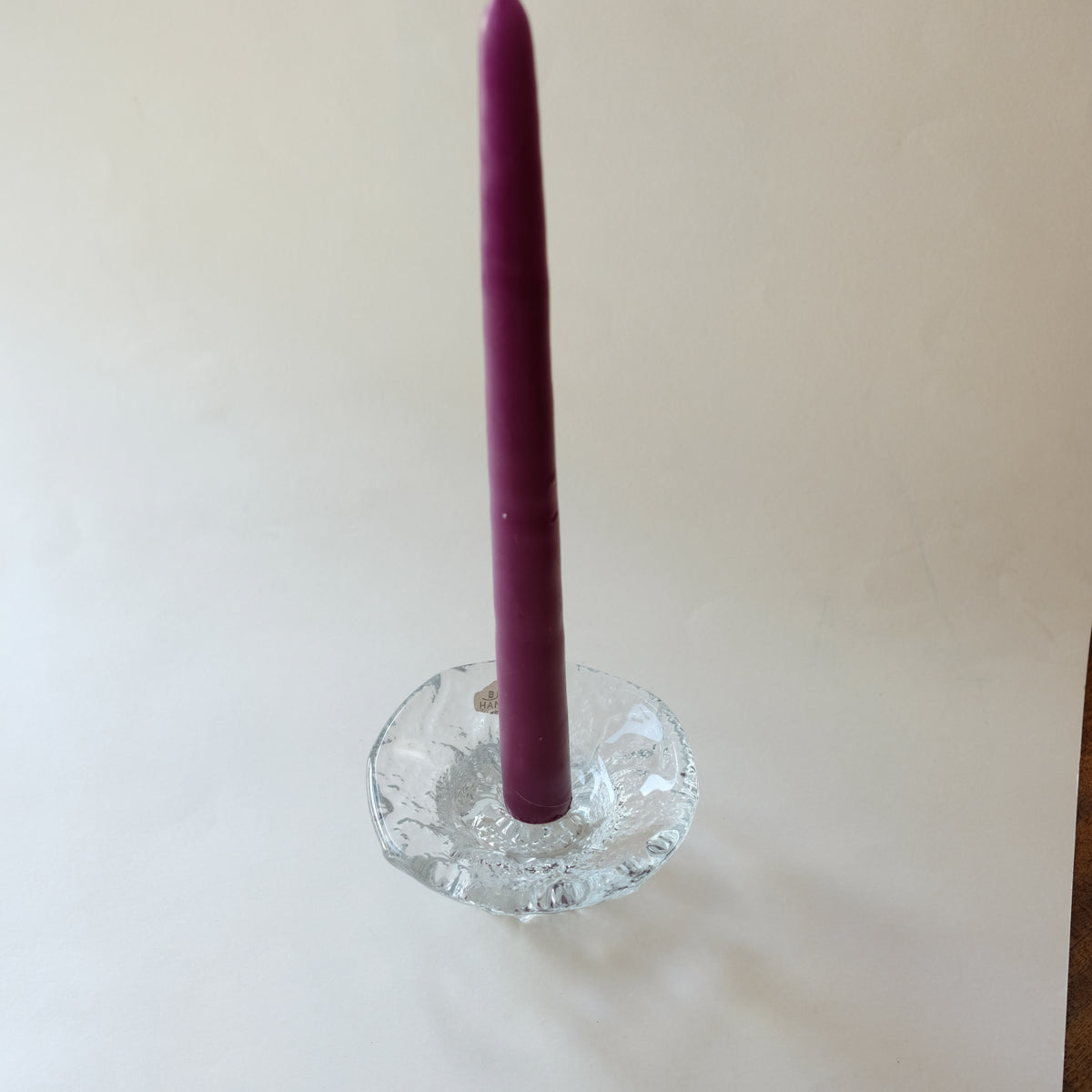 Blenko Glass Sunflower Pattern Candle Holder