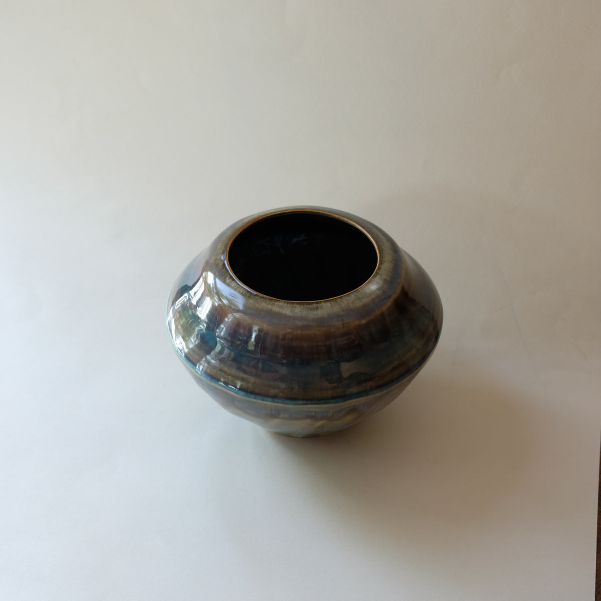 Blue Drip Glazed Vase