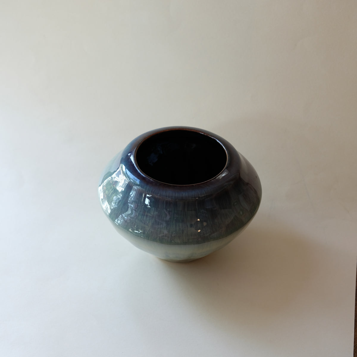 Blue Drip Glazed Vase