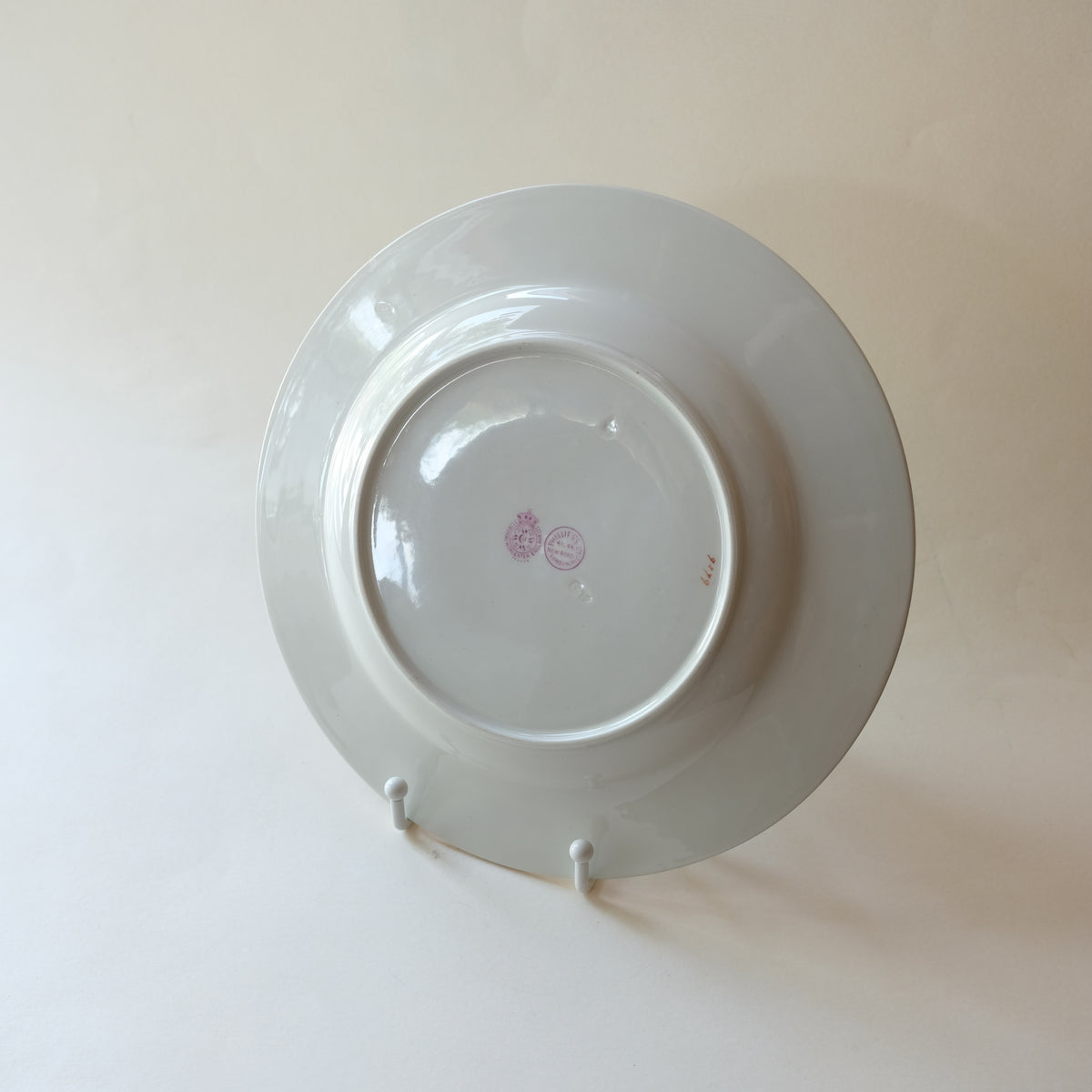 Set of Ten White and Gold English Plates