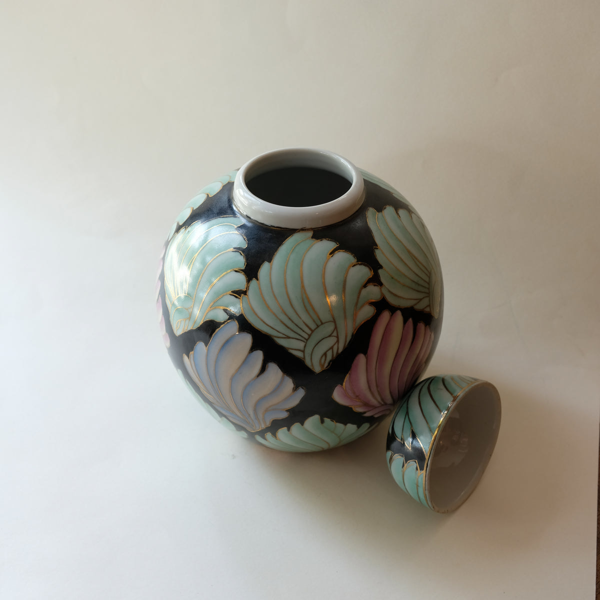 Lotus Flower Ginger Jar