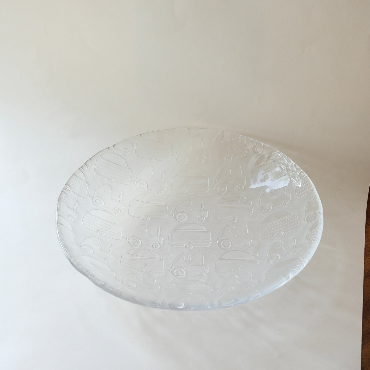 2000s Kosta Boda "Fast Food" Glass Plates by Olle Brozen - Set of 5