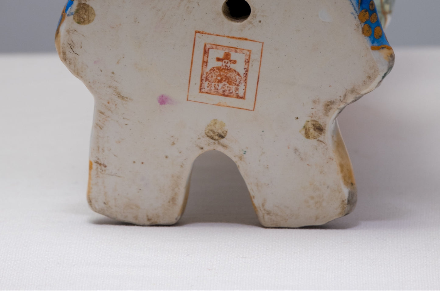 Bell Dog Floral Porcelain Statue