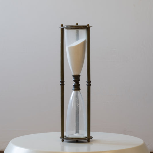 Giant Vintage White Sand Hour Glass