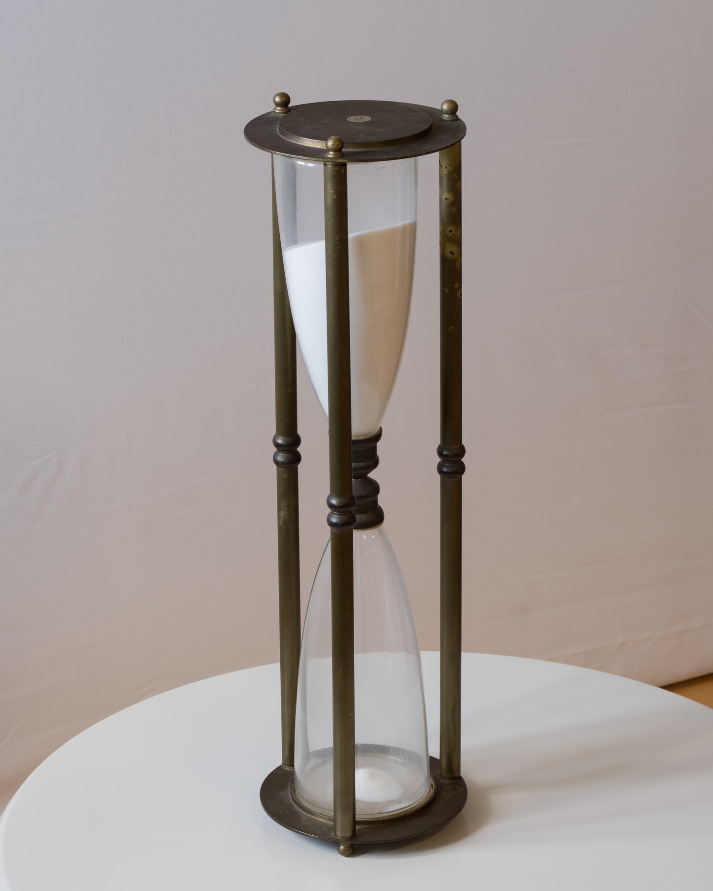 Giant Vintage White Sand Hour Glass