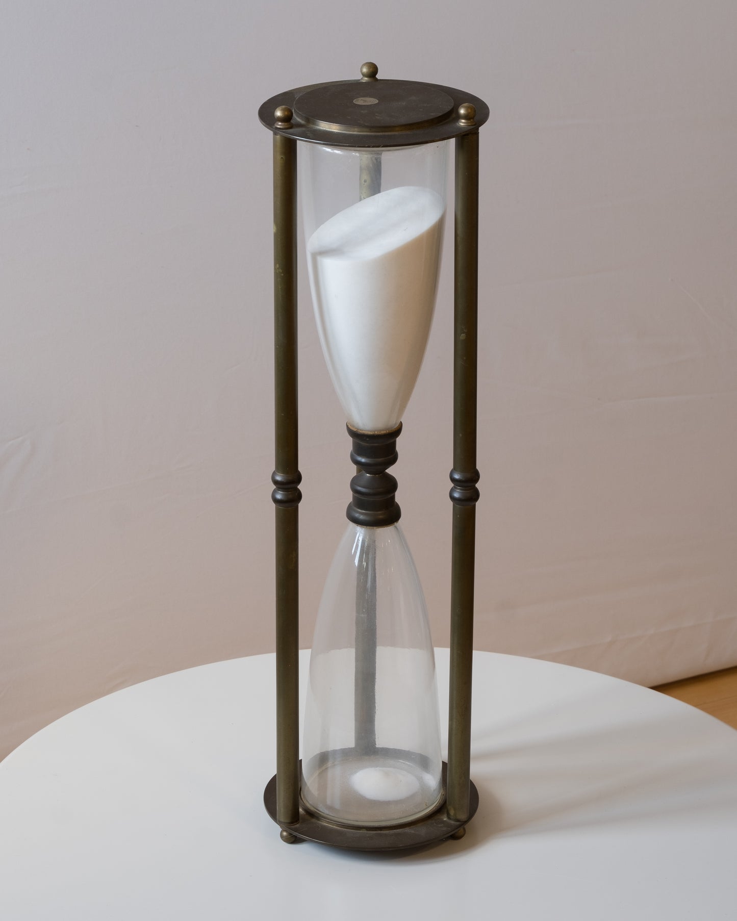 Giant Vintage White Sand Hour Glass