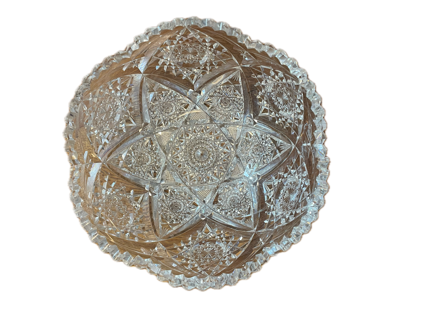 Decorative Cut Crystal Monteith Bowl
