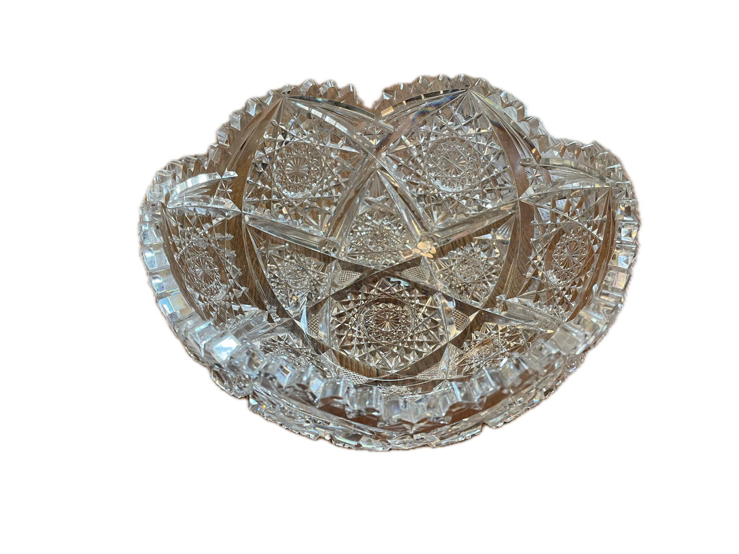 Decorative Cut Crystal Monteith Bowl
