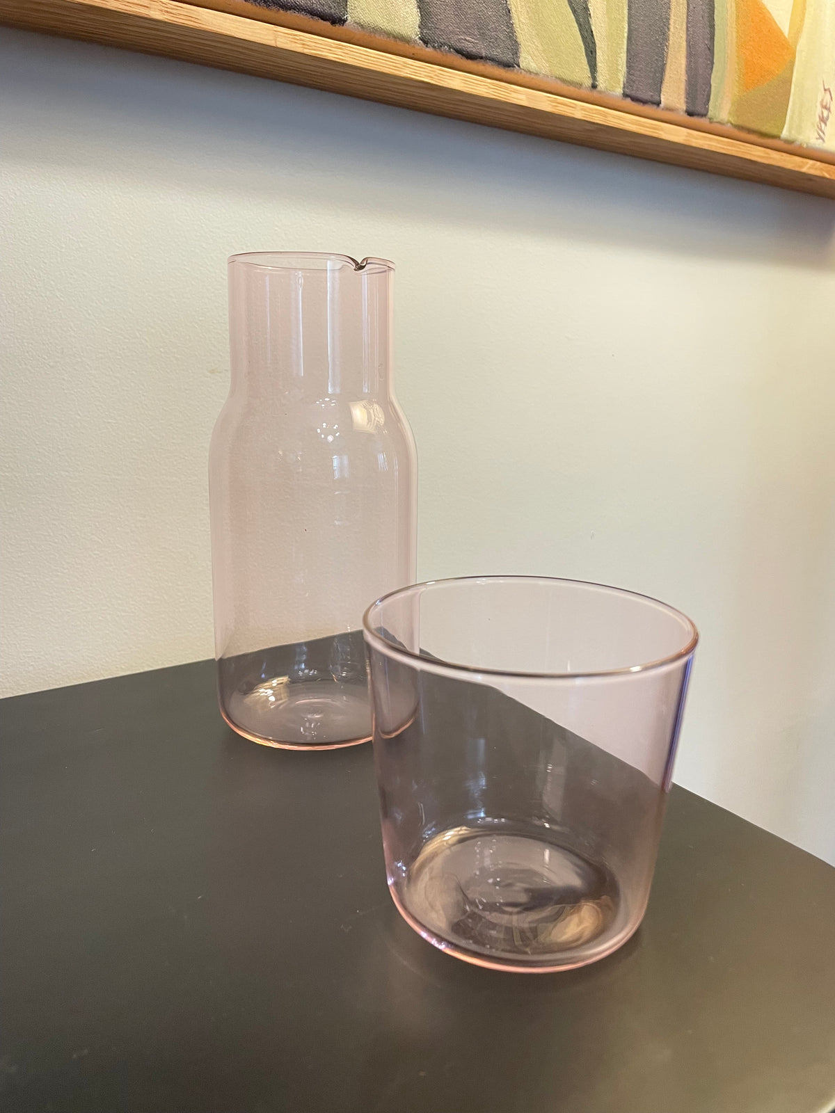 Carafe and Cup Set in Jewel Tones