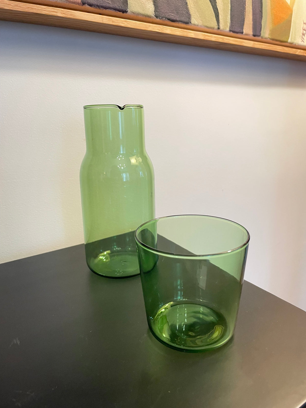 Carafe and Cup Set in Jewel Tones