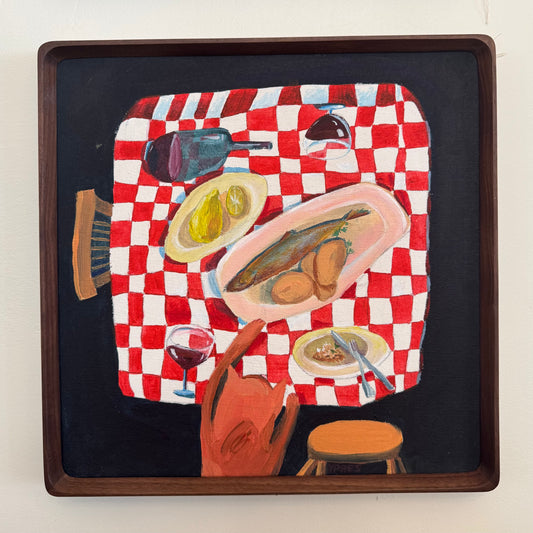 Cat on the table by Anahid Ypres