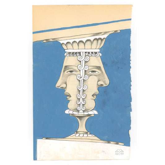 "Janus Vessel in Blue" Book Page by Michael Ezzell