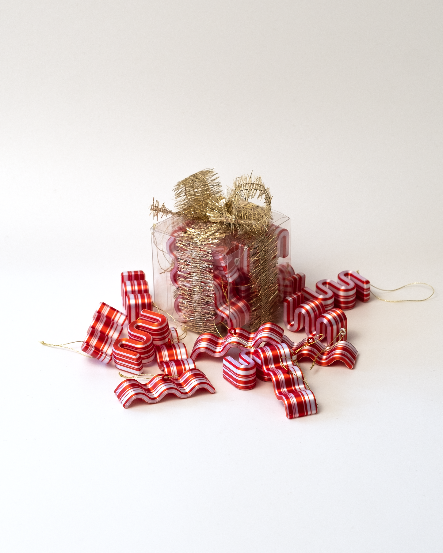 The Mini Squiggle Ornament Set [Peppermint]