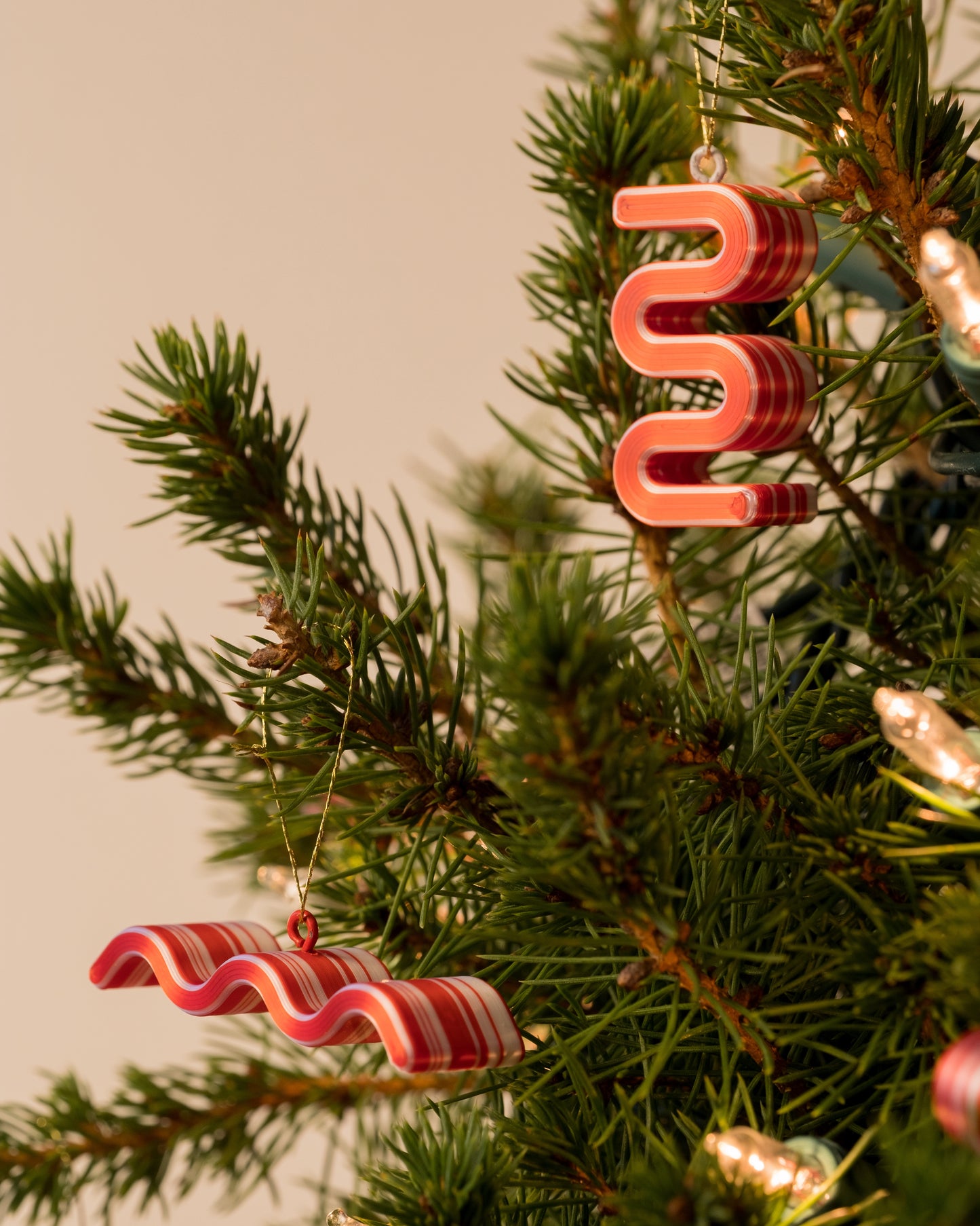The Mini Squiggle Ornament Set [Peppermint]