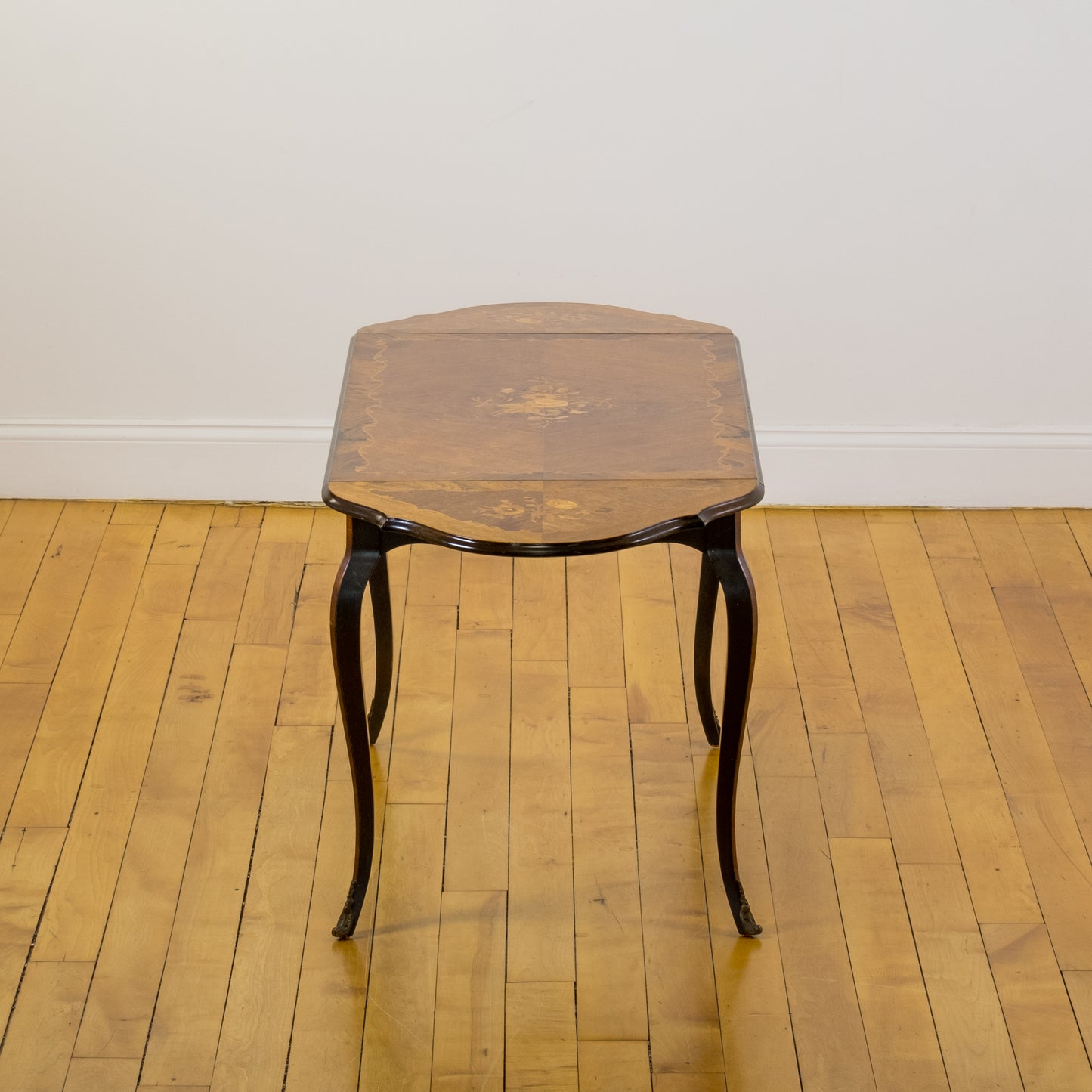 French Marquetry Louis XV Style Fruitwood Coffee Table