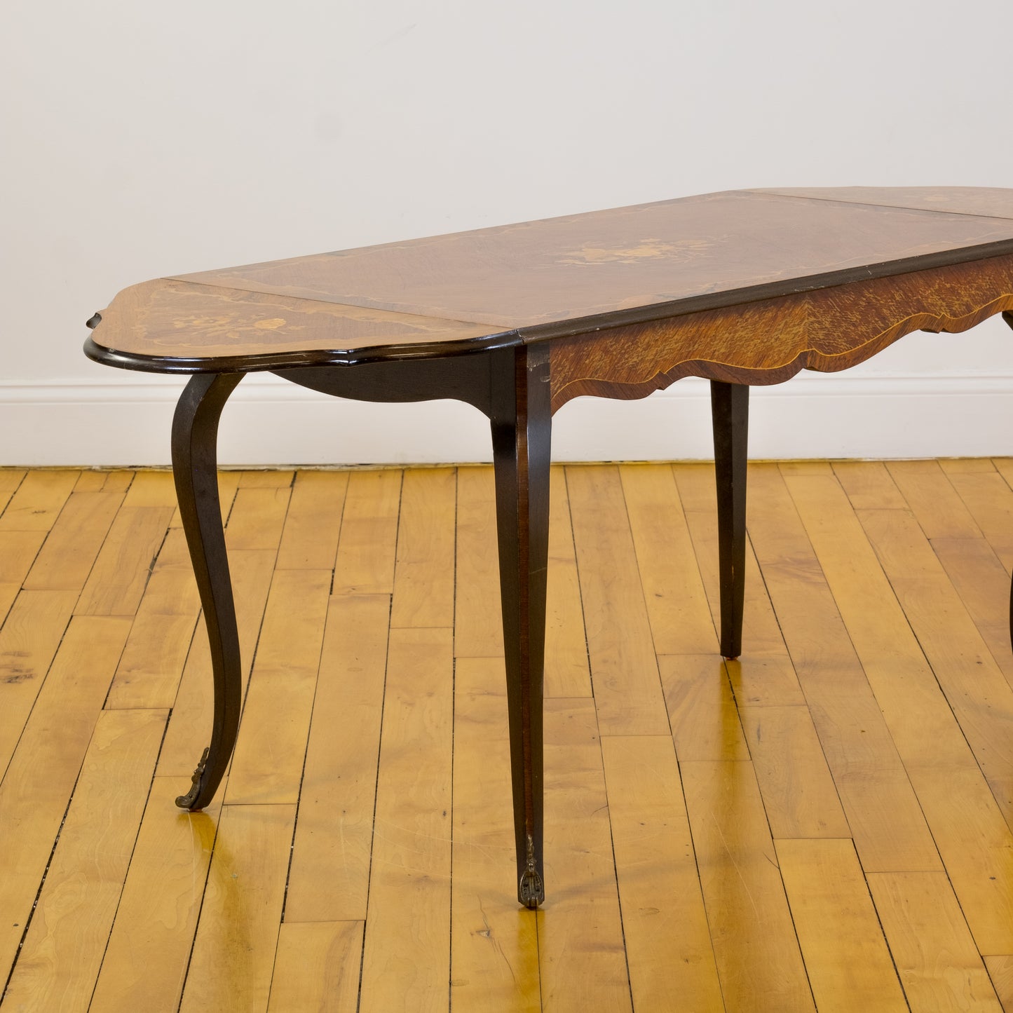French Marquetry Louis XV Style Fruitwood Coffee Table