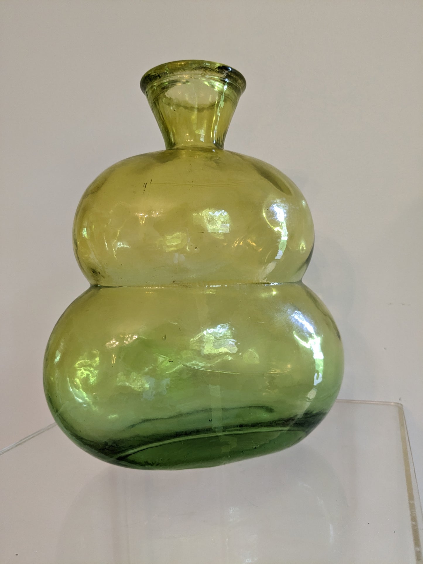 Green Ombre Italian Glass Decanter